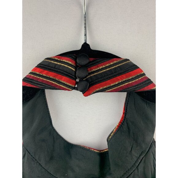 Women's Caché Red Striped Halter Top Size 10 - Picture 5 of 7